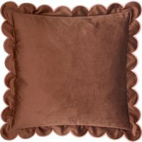 Lil Scallop Velvet Cushion - Chestnut-Natural / Polyester - image 1