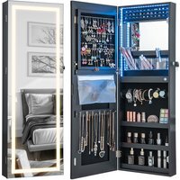 Jewellery Mirror Cabinet - Black