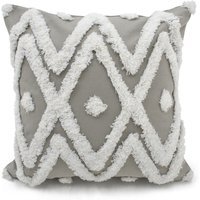Boho Tuft Cushion - Grey - image 1