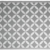 Circles Outdoor Camping Rug Mat - Grey & White - image 1