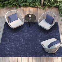 Portland Reversible Outdoor Rug - Vapour Blue - thumbnail 1