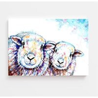 Herdwick Sheep Watercolor Canvas Print - Brown / 20 x 30 in
