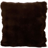 Meribel Plush Faux Fur Cushion - Chocolate