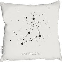Star Constellation Zodiac Capricorn Stylish Cushion - White / 60cm