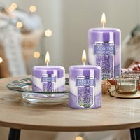 Lifeideas 3Pcs Cylindrical Scented Candle Set - Purple