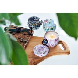 Art Tin Candle Assorted Design Unicorns Moonstone - White - thumbnail 3