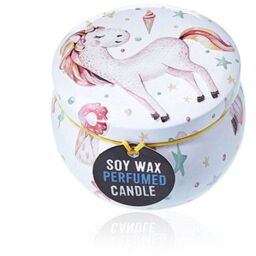 Art Tin Candle Assorted Design Unicorns Moonstone - White - thumbnail 2