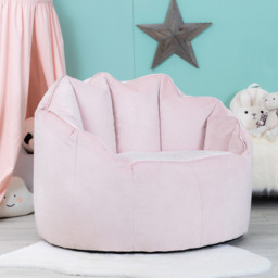 icon Sirena Velvet Bean Bag Accent Chair - Dawn Pink - thumbnail 2
