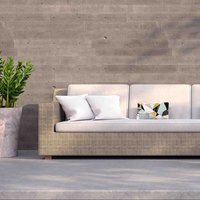 Gold Blue and Black Shapes Outdoor Cushion - Blue - image 1