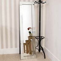 MirrorOutlet Eden Triple Edge Venetian Mirror 150 x 40cm Cheval - Yellow