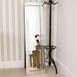 MirrorOutlet Eden Triple Edge Venetian Mirror 150 x 40cm Cheval - Yellow - thumbnail 2