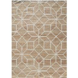 Natural Beige Geometric Jute Area Rug - Brown / 170 x 120cm - thumbnail 4