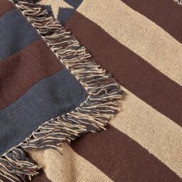 Cotton USA Flag Throw - Red, White and Blue - thumbnail 3