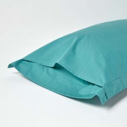 200 Thread Count Egyptian Cotton Oxford Pillowcase - Teal - thumbnail 4