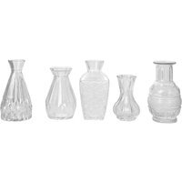 Set of Small Glass Bud Vase - Clear / 5 - image 1