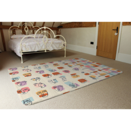 Leaves And Flowers, Abstract Shapes Designer Rug - Orange / 150cm - thumbnail 3