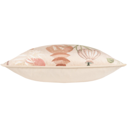 Earthen Velvet Piped Cushion - Natural / Feather - thumbnail 2