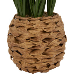 Grass in Water Hyacinth Basket - Green - thumbnail 4