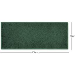 PVC Spaghetti Kitchen Hallway Washable Runner Rug - Green - thumbnail 2