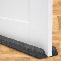 Tanness Double Sided Door Draft Excluder 70-90cm - Black - Black