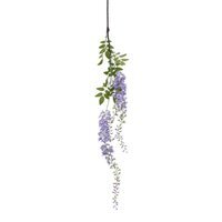 Set of 3 Large Purple Wisteria Artificial Flower Sprays - Green