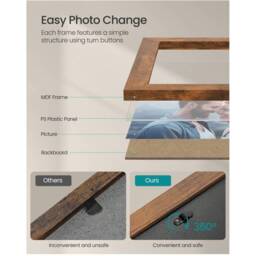 SONGMICS Picture Frame Set of 10, MDF, Wall Decor - Bronze / 28.4cm - thumbnail 2