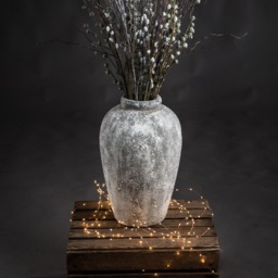 Aged Stone Tall Ceramic Vase - Stone - thumbnail 4