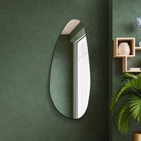 Lacuna Frameless Pond Pebble Wall Mirror - Black / 160cm - image 1