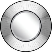 Athena Round Large Black Wall Mirror - Black