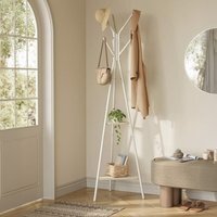 VASAGLE Rack Stand, Coat Tree, Hall Tree Free Standing, Industrial Style - Brown - image 1