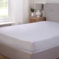 Terry Waterproof Mattress Protector Soft Elastic Skirt (White) - White / Single - thumbnail 1