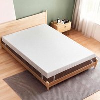Memory Foam Mattress Topper Cooling Small Double Pressure Relief - White