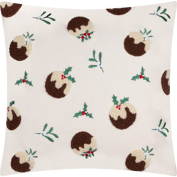 Puddings Tufted Velvet Cushion - Multi / Feather - thumbnail 2