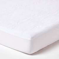 Terry Towelling Waterproof Mattress Protector - White / 0.8kg