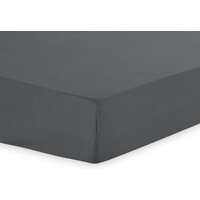 180Tc Cotton Deep Fitted Sheet - Charcoal / Superking