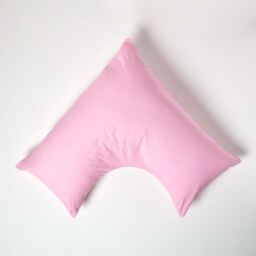 200 Thread Count Egyptian Cotton V Shape Pillowcase - Pink - thumbnail 2