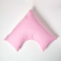 200 Thread Count Egyptian Cotton V Shape Pillowcase - Pink