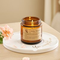 Set of 3 Natural Soy Wax Scented Candles - Brown - image 1