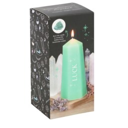 Wealth Manifestation Luck Crystal Candle With Aventurine - Sky Blue - thumbnail 4