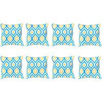 Printed Outdoor Garden Scatter Cushion - Blue Yellow / 8 - thumbnail 1