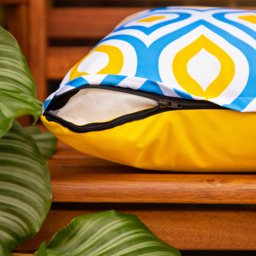 Printed Outdoor Garden Scatter Cushion - Blue Yellow / 8 - thumbnail 2