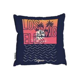 Los Angeles Sunset Outdoor Cushion - Blue / 60cm - thumbnail 2