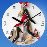 Heel art wall clock - Red