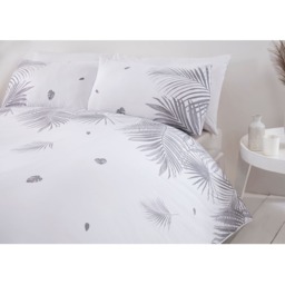 PH Tropics Floral Polycotton Duvet Set With Pillowcase - Silver Grey / Double - thumbnail 4