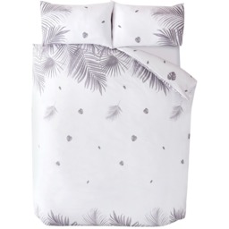 PH Tropics Floral Polycotton Duvet Set With Pillowcase - Silver Grey / Double - thumbnail 3