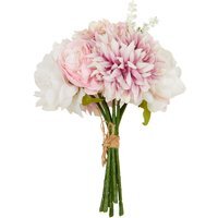 Rose and Dahlia Bouquet - Pink and White