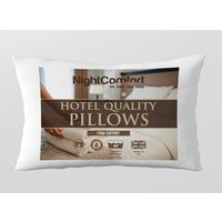 Night Comfort Polycotton Hotel Quality Pillows - White / Firm / 1