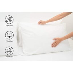 Night Comfort Polycotton Hotel Quality Pillows - White / Firm / 1 - thumbnail 5