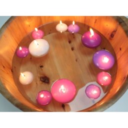 Large Pink Floating Candles for Romantic Wedding Decor - Pink - thumbnail 2