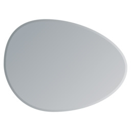 Bathroom Pebble Shaped Wall Mirror Modern Design Bevelled Edge - Mirror / 45cm - thumbnail 3